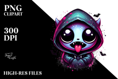 a Crazy Mini Banshee in Spooky Hoodie, PNG Product Image 2