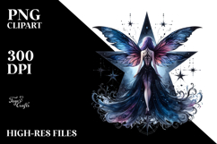 Gothic Fairy on Star Creative View, PNG Product Image 2