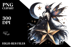 Gothic Fairy on Star PNG Product Image 2