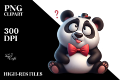Silly Panda Digital PNG Product Image 2