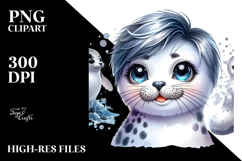 Cute Baby Seal PNG Product Image 2