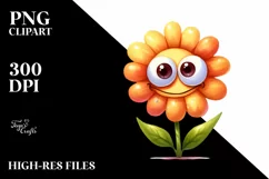 Funny Expressive Flower, High-Res PNG Product Image 3