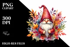 Washed Vibrant Autumn Gnome, Transparent PNG Product Image 3