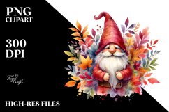 Washed Vibrant Autumn Gnome, Transparent PNG Product Image 3