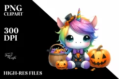 Baby Unicorn for Halloween | Clipart Product Image 3