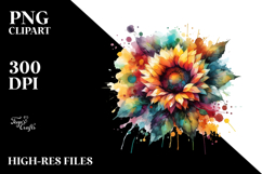 Abstract Sunflower Drawing | Clipart Product Image 2