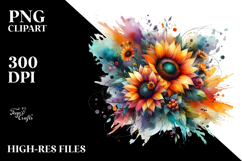 Abstract Sunflower Drawing | Clipart Product Image 2