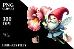 Floating Gnome with Snapdragon PNG Product Image 2
