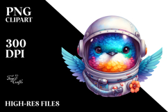 Cute Hummingbird Astronaut | Clipart Product Image 2