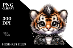 Energetic Baby Tiger PNG Product Image 2
