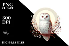 Simple Digital Painting Owl PNG Product Image 2