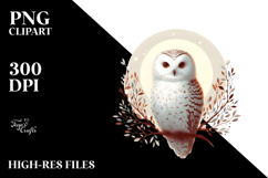 Simple Digital Painting Owl PNG Product Image 2