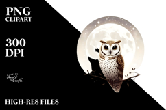 Simple Digital Painting Owl PNG Product Image 2