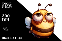 Funny Bee Cartoon PNG Product Image 2
