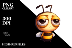 Funny Bee Cartoon PNG Product Image 2