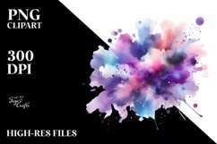 Colorful Purple Watercolor Background | Sublimation | Product Image 1