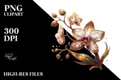 Wooden Orchid Clipart Product Image 3