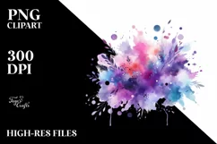 Colorful Purple Watercolor Background | Sublimation | Product Image 1