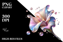 Pastel Sweet Pea Watercolor Splash PNG Product Image 2