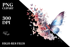 Bird made of Butterfly Silhouettes, High-Res PNG Product Image 2