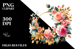 Watercolor Abstract Vibrant Frame Clipart Product Image 2