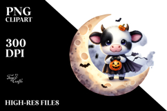 Cute Cow Halloween Image PNG Product Image 2