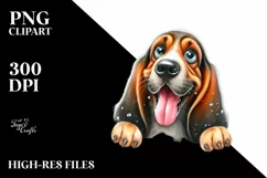 Funny Bloodhound Watercolor | Sublimation Clipart Product Image 3