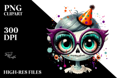 Watercolor Design with Silly Skeleton, Transparent PNG Product Image 2