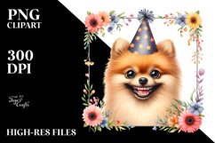 Watercolor Pomeranian Clipart Product Image 1
