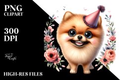 Watercolor Pomeranian Clipart Product Image 3