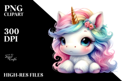 Cute Baby Unicorn PNG Product Image 2