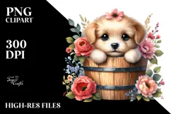 Cute Baby Dog with Big Eyes JPEG Product Image 2