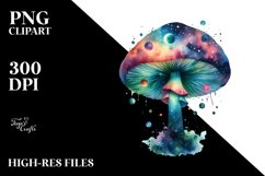 Watercolor Celestial Mushroom Splash Product Image 1