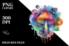 Colorful Astral Mushroom Splash | Stain | Clipart Product Image 3