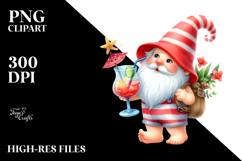 Whimsical Gnome Drinking a Cocktail, High-Res PNG Product Image 2