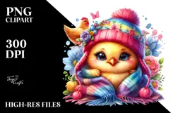 Smiling Baby Rooster with Blanket PNG Product Image 2