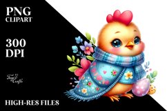 Baby Rooster with Spring Clothes, Colorful PNG Product Image 2