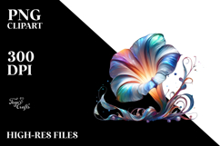 Shiny Morning Glory Abstract PNG Product Image 2