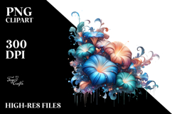 Glossy Abstract Morning Glory PNG Product Image 2