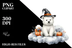 Polar Bear for Halloween, High-Quality PNG Product Image 2