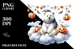 Cool Looking Hair Polar Bear for Halloween PNG Product Image 2