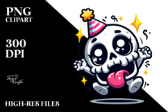 Goofy Suggar Skull with Hat, Transparent PNG Product Image 2