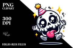 Goofy Suggar Skull with Hat, Transparent PNG Product Image 2