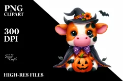 Cute Baby Cow for Halloween | Clipart Product Image 1