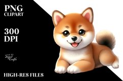 Baby Shiba Inu, Watercolor PNG Product Image 2