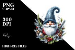 Detailed Winter Gnome Watercolor PNG Product Image 3