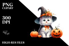 A Simple Halloween Kitten PNG Product Image 2