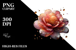 Abstract Glossy Camellia, Transparent PNG Product Image 2