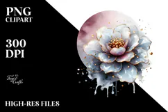 Abstract Glossy Camellia, Transparent PNG Product Image 2