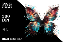 Colorful Butterfly Silhouettes PNG Product Image 2